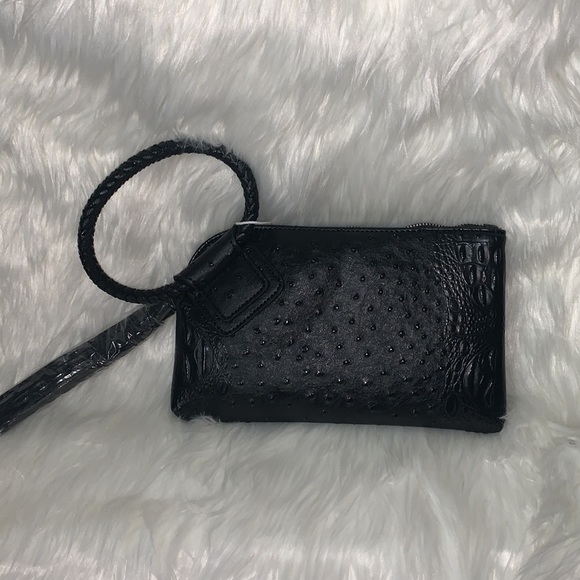 Various Color Vegan ostrich Print Wristlets Bundle (1 Blk, 1Coffee, 1 Blue) - Picture 5 of 14